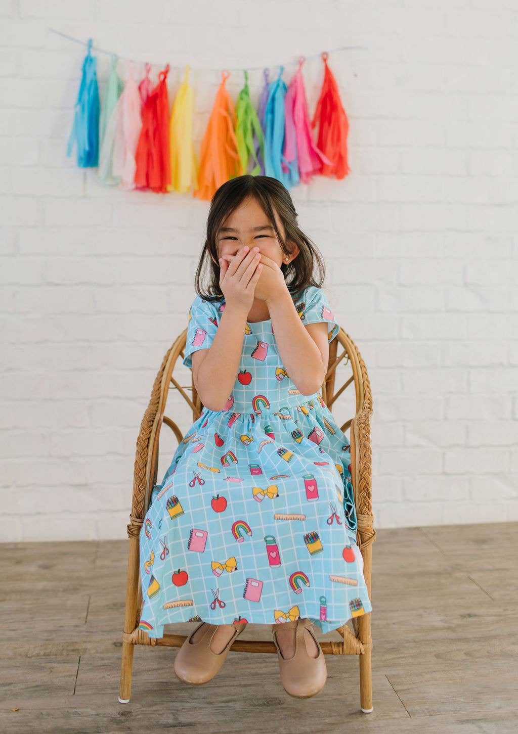 Classic Twirl Dress in Back To School Print