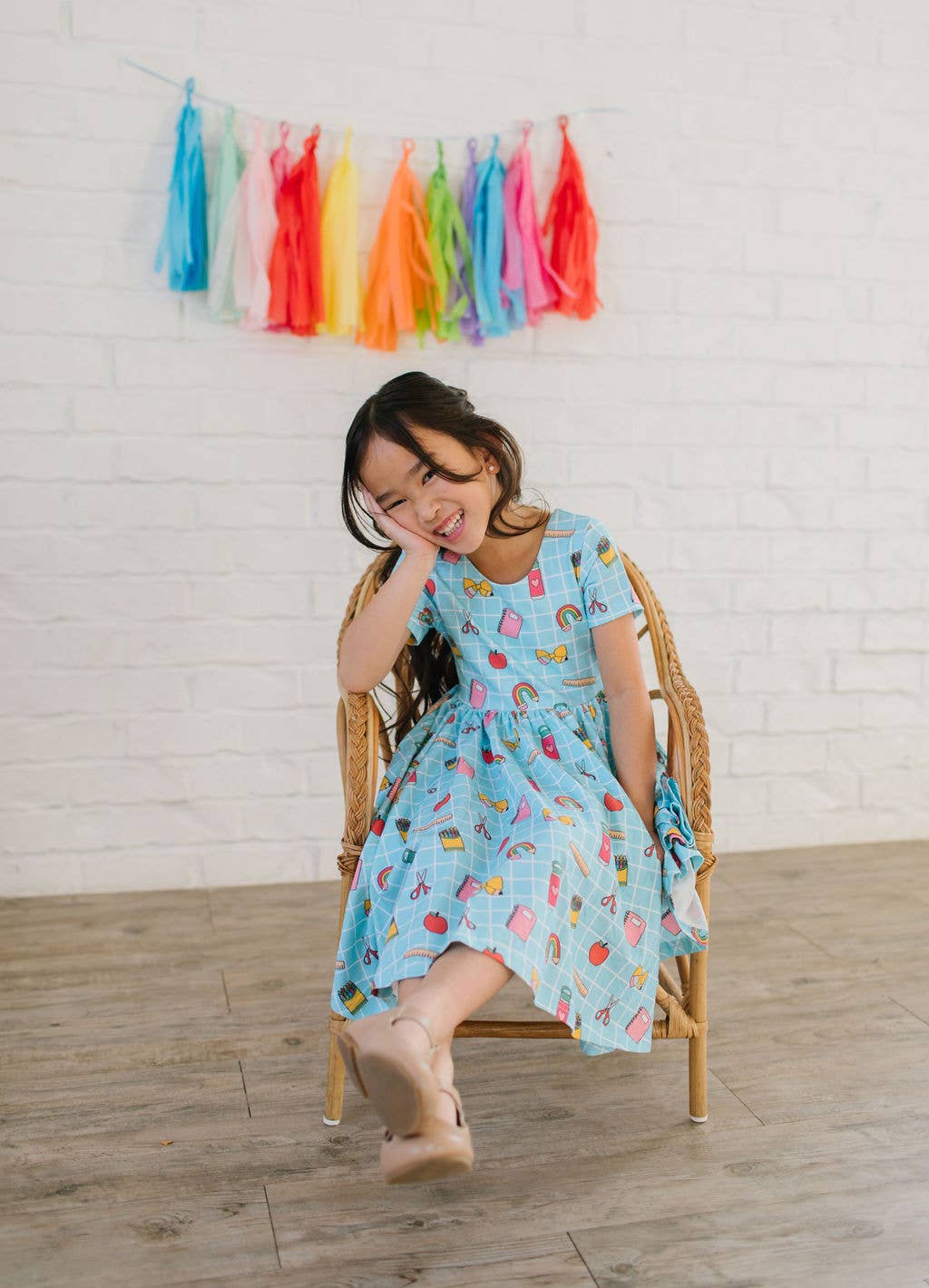 Classic Twirl Dress in Back To School Print