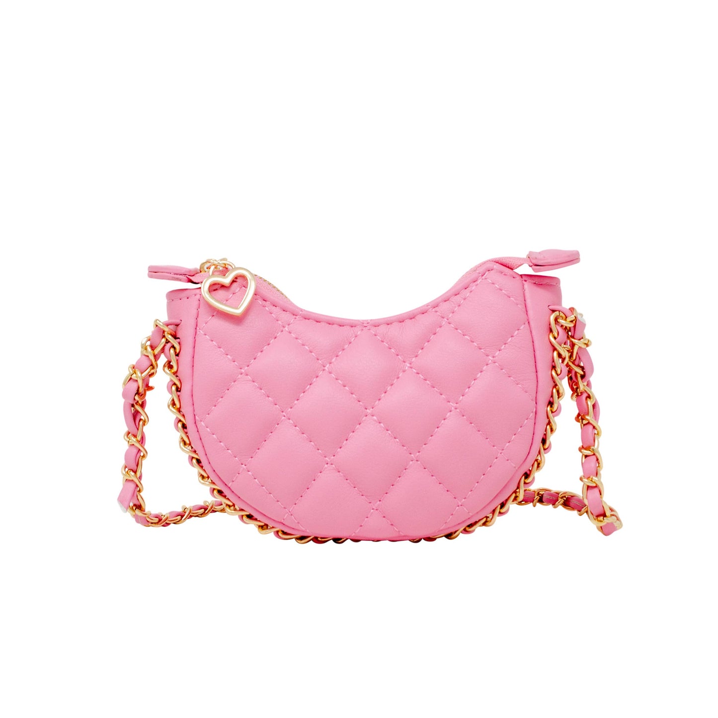 Tiny Quilted Chain Wrapped Hobo Bag