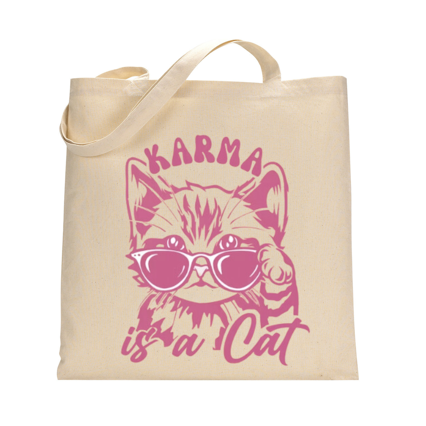 Karma is my Cat T-Shirt Tote Bag
