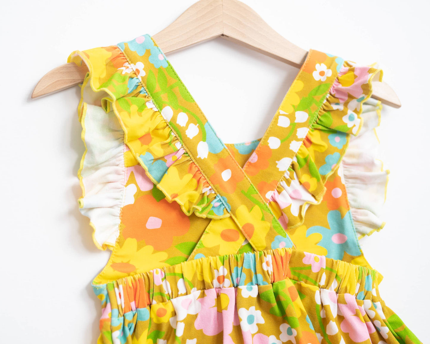 Sixties Summer Floral Pinafore Girl's Dress