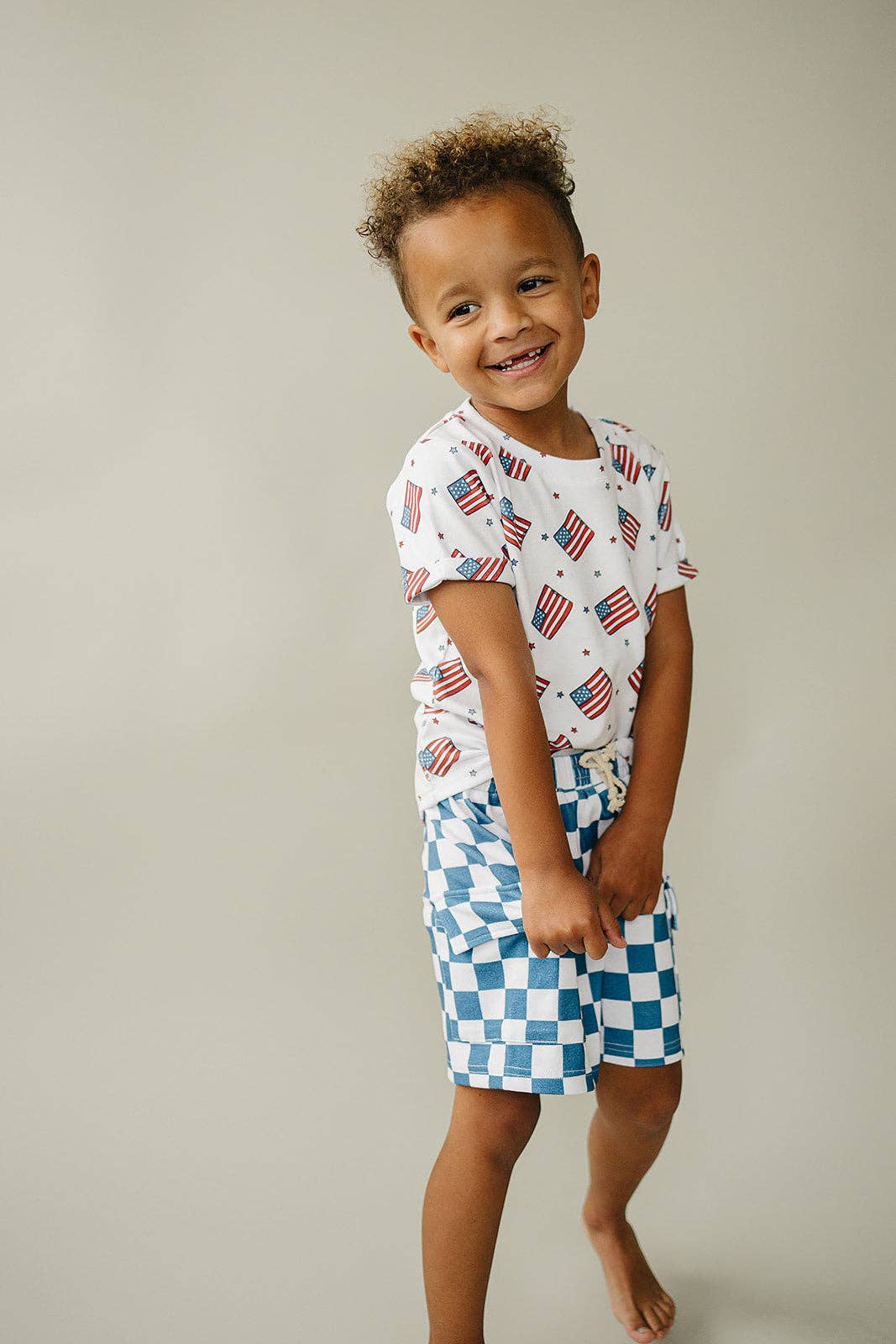 Fourth of July Cargo Shorts Set | Patriotic Vibes