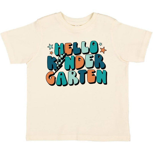 Hello Kindergarten Short Sleeve T-Shirt -Back to School Kids