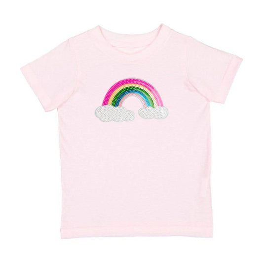 Rainbow Sequin Patch Short Sleeve