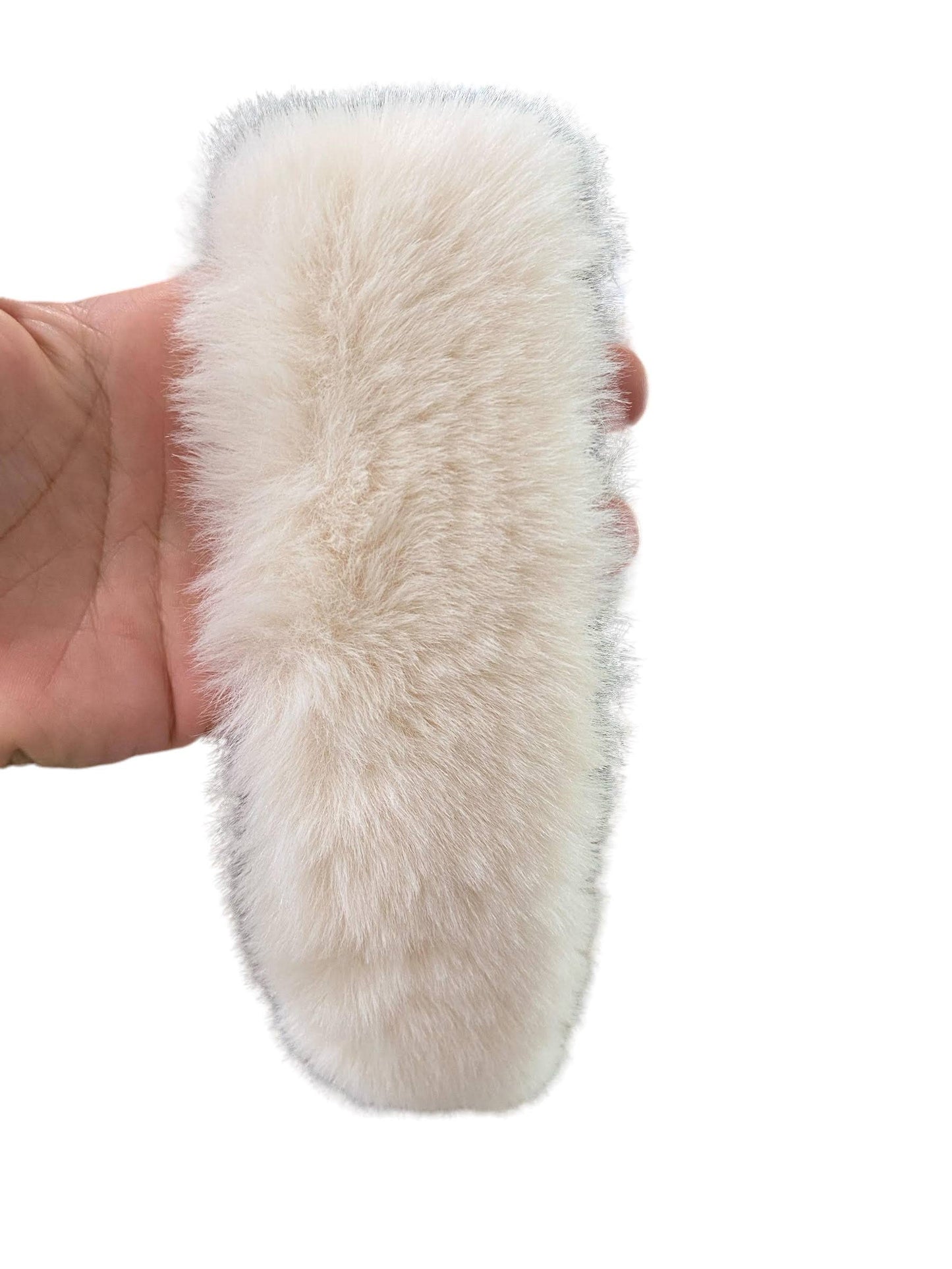 Cream Fur Headband