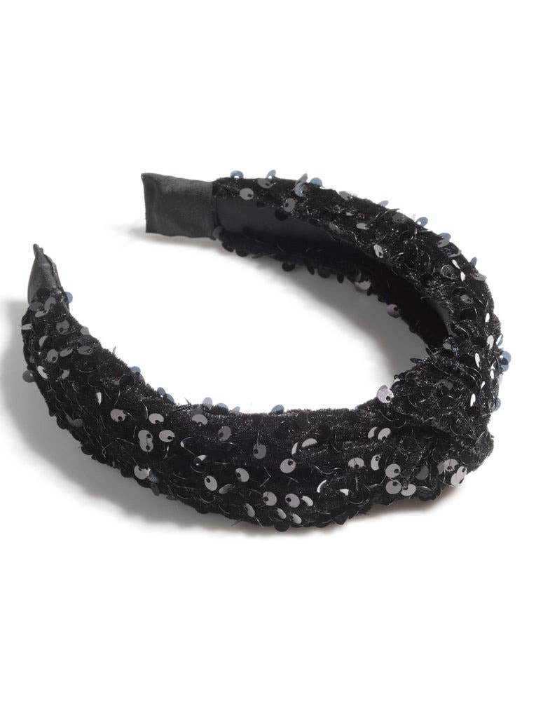 KNOTTED SEQUINS HEADBAND