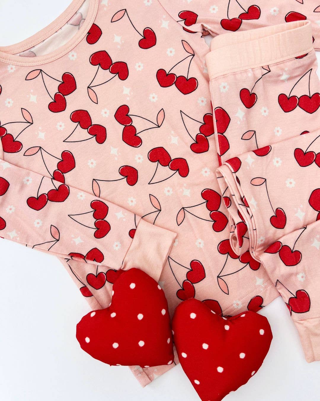 Bamboo Kids Clothing Two Piece Set | Cherry Heart
