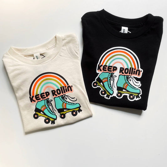 Keep Rollin' - Kids and Youth Roller Skate Tee.