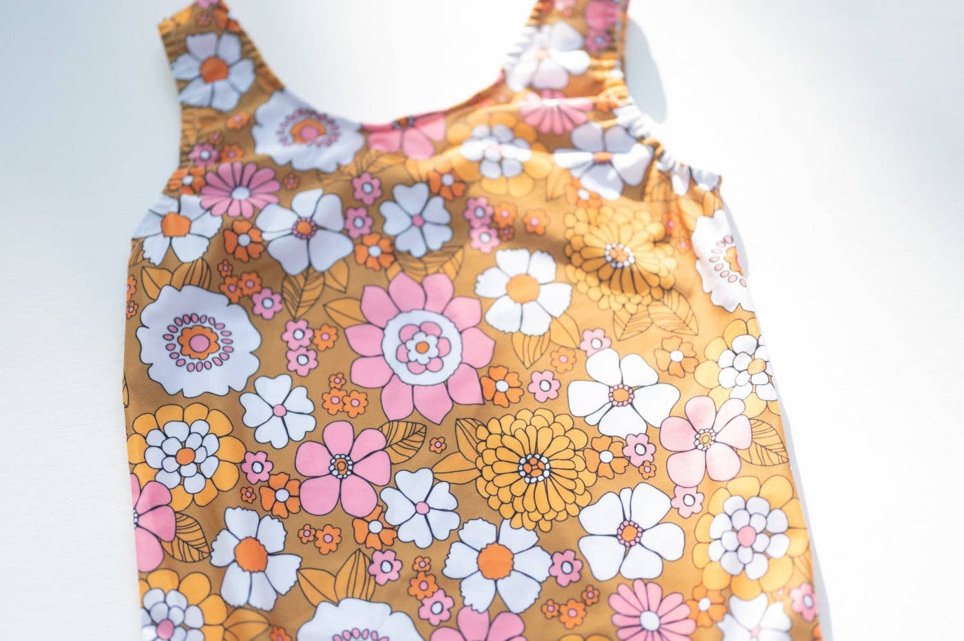 Boho Flower Power One Piece Swimsuit for Baby, Toddler and G
