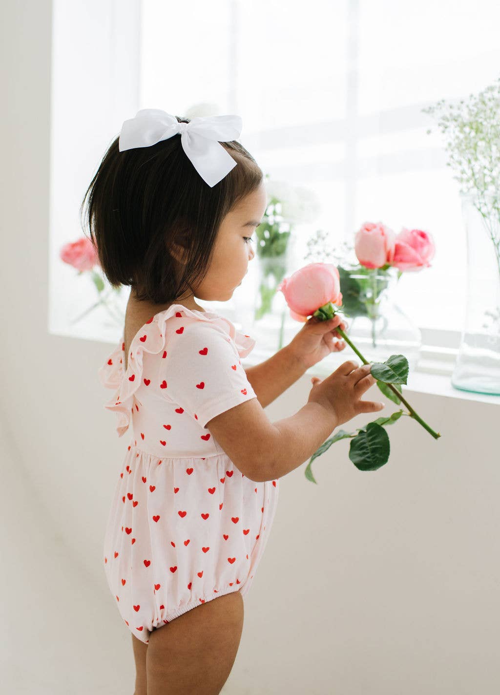 Harlow Romper in Sweetheart | Baby Bubble