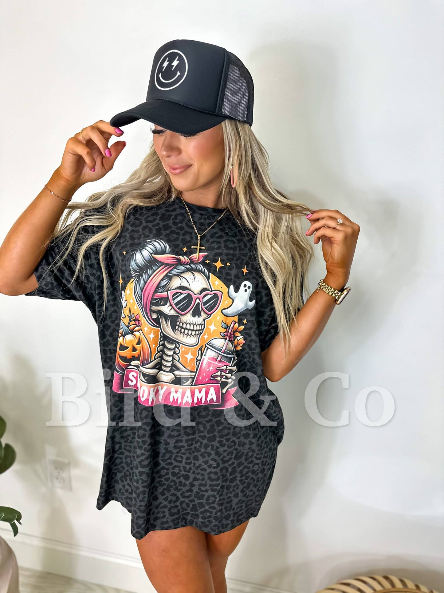 Spooky Mama Leopard Graphic Tee