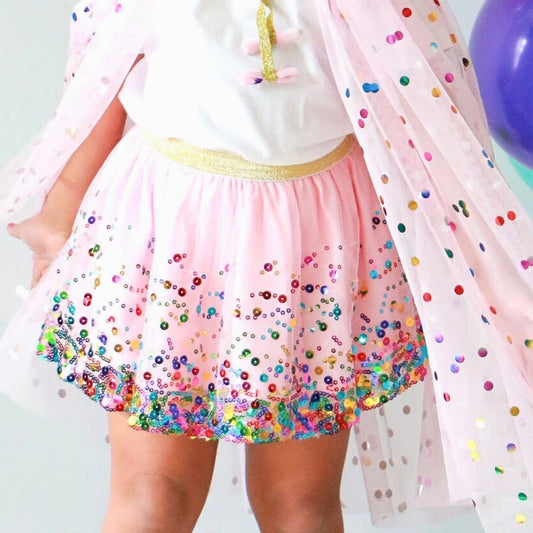 Pink Confetti Cape - Kids Dress Up Cape
