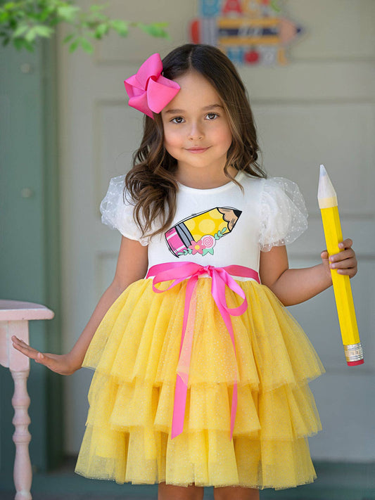 Pencil Ballerina Layered Tutu Dress