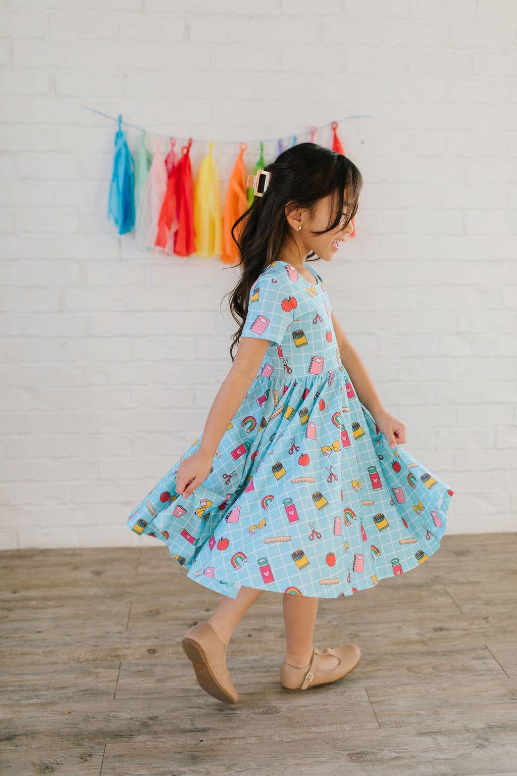 Classic Twirl Dress in Back To School Print