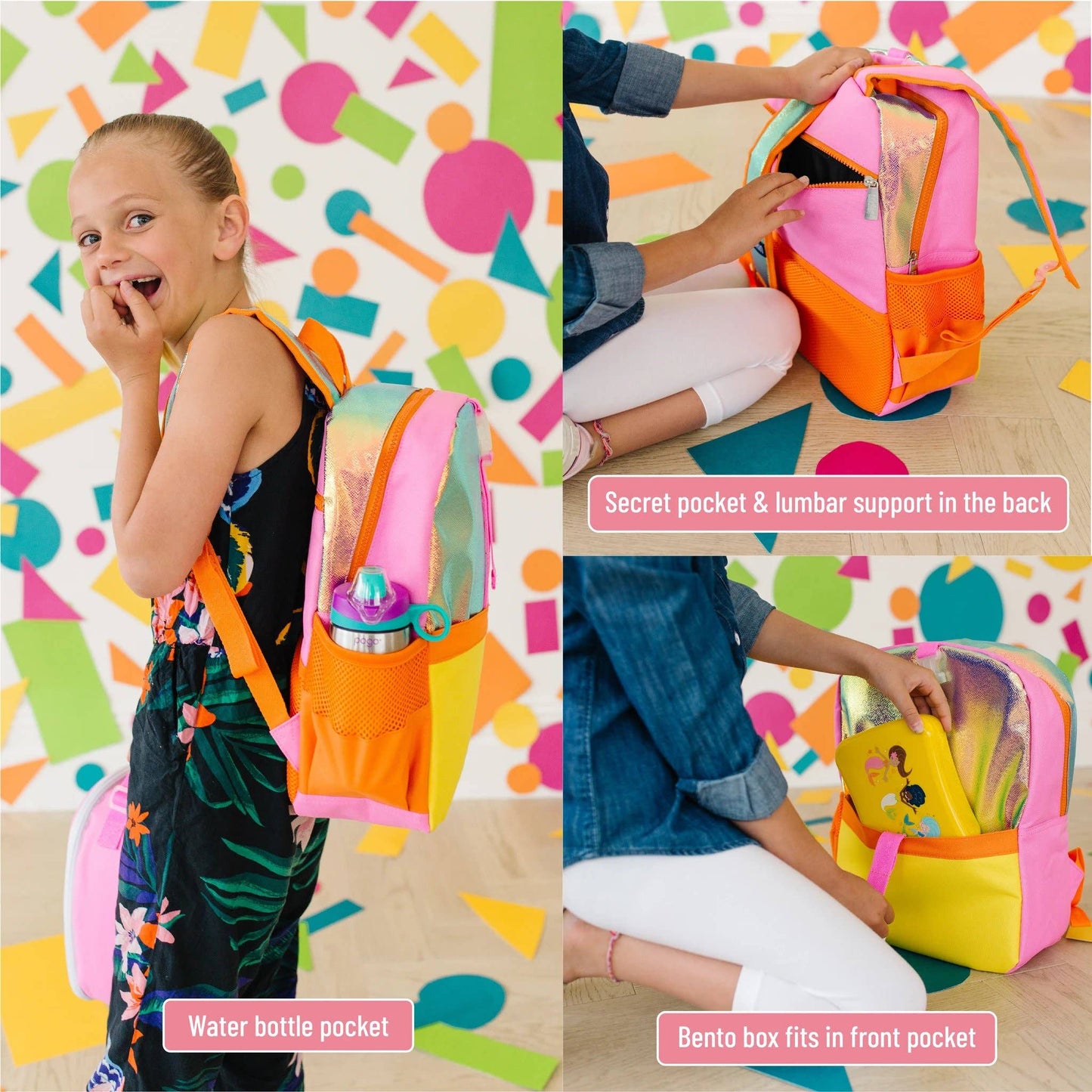 Orange Shimmer Pack It All Backpack