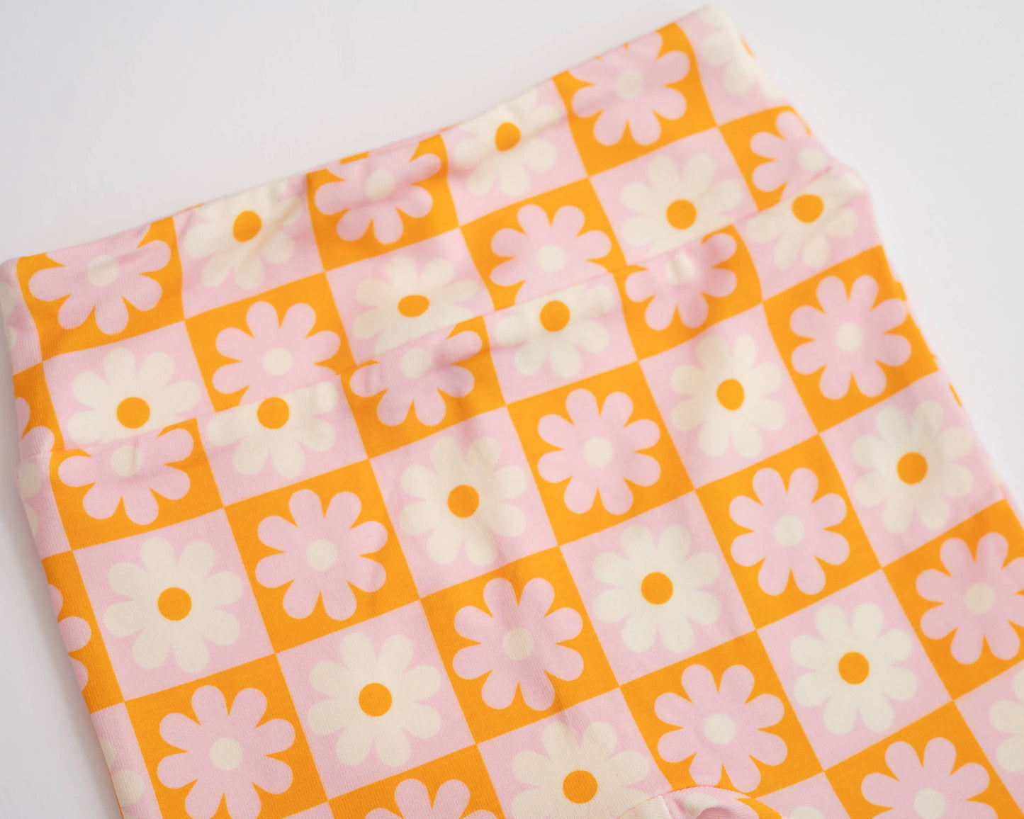 Flower Power Checkered Bell Bottoms for Baby Toddler Kids