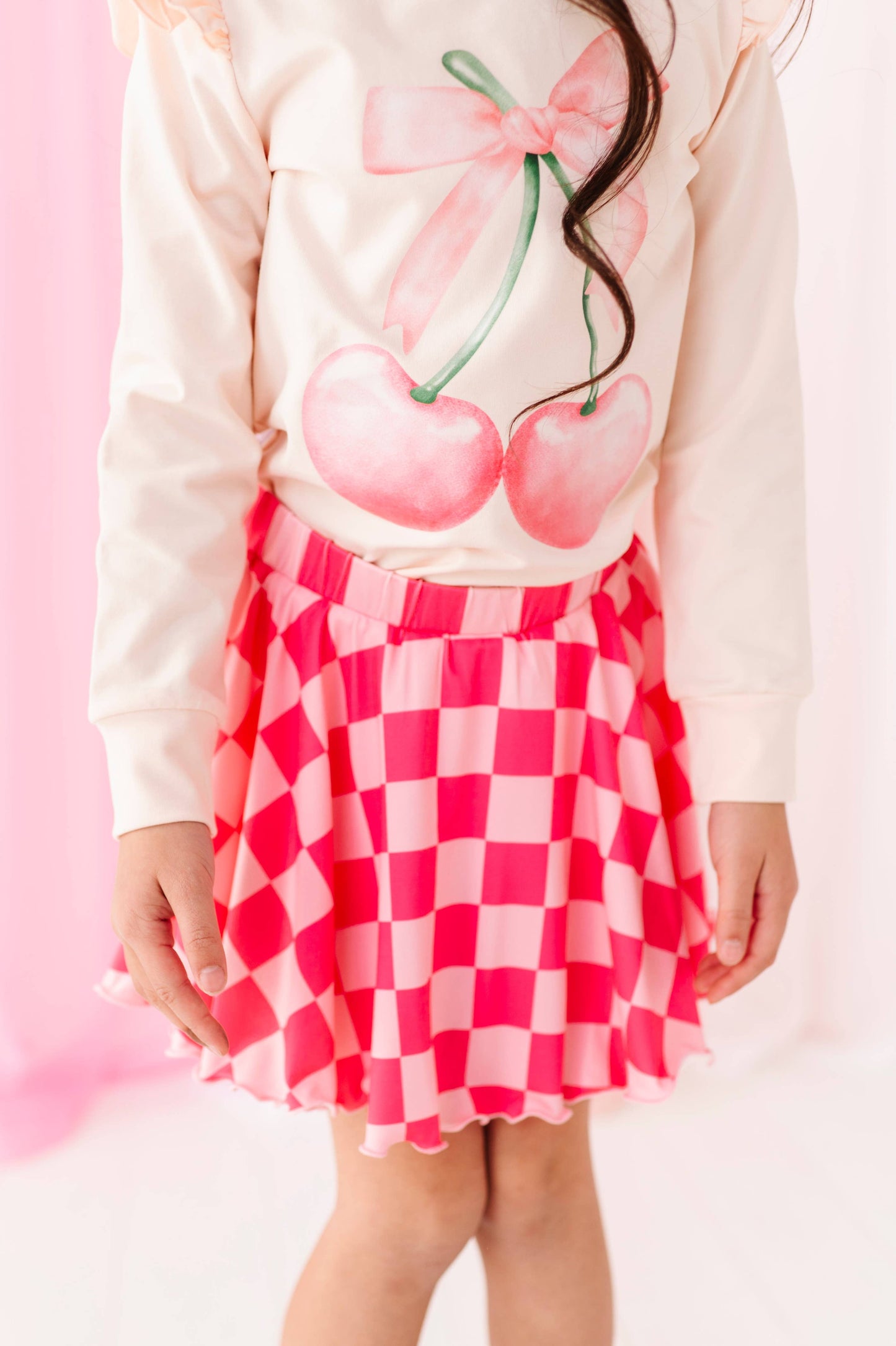Pink Checkered skort
