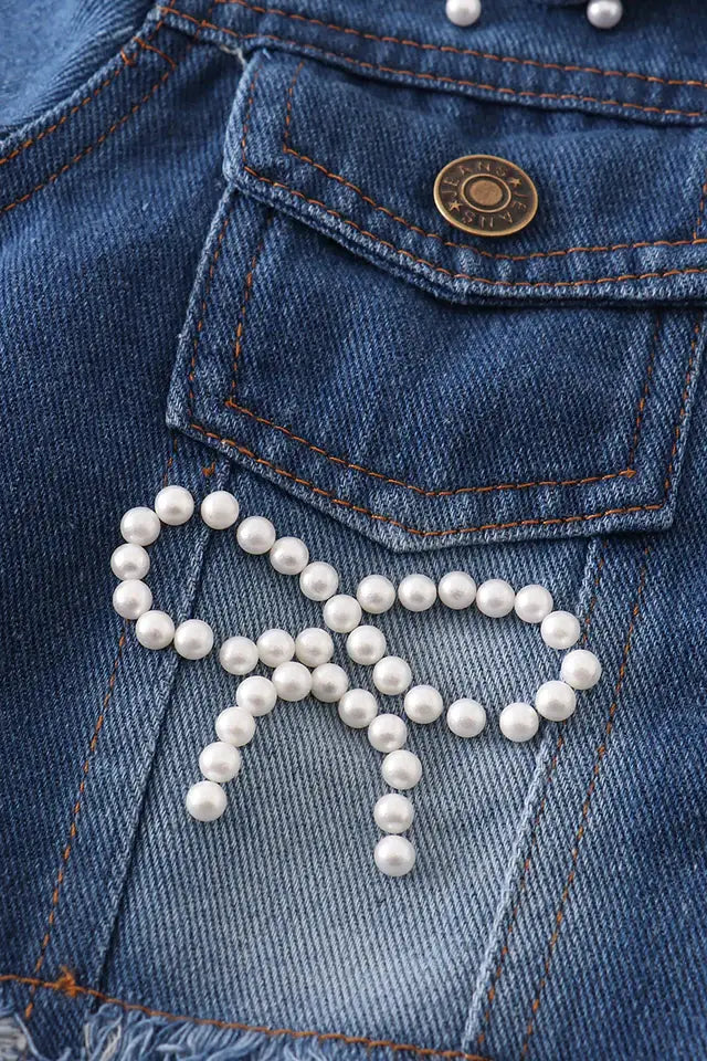 Pearl denim jacket
