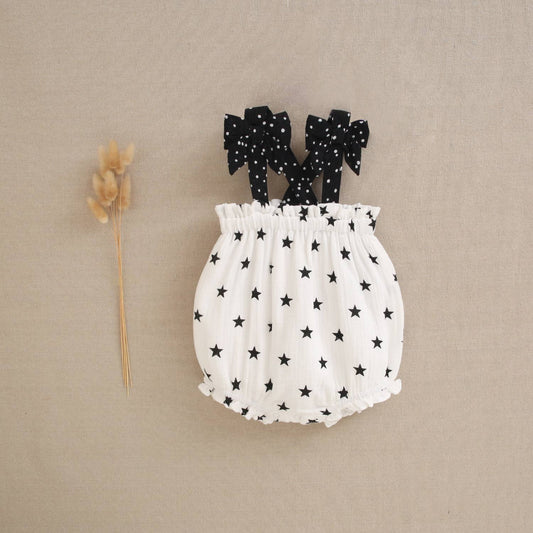 Baby girl's frog with black star print