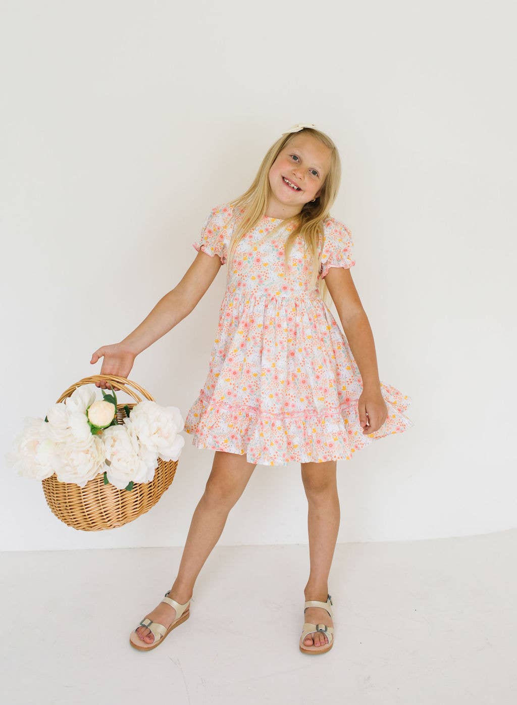 Aura Poplin Dress in Bunny Field