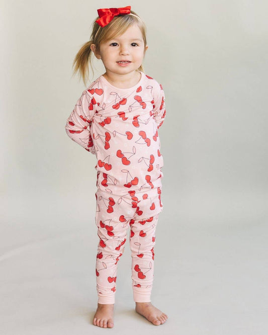 Bamboo Kids Clothing Two Piece Set | Cherry Heart