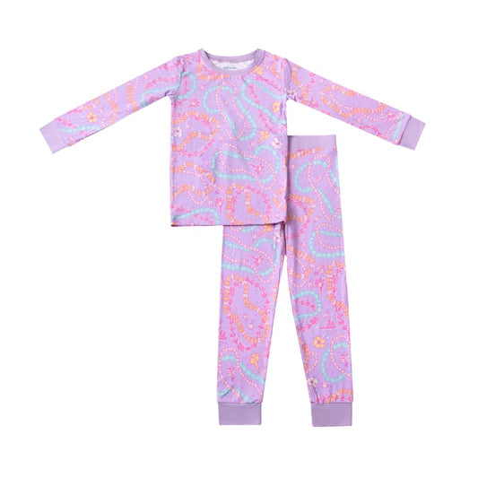 Lei Day Kids Long Bamboo Pajamas