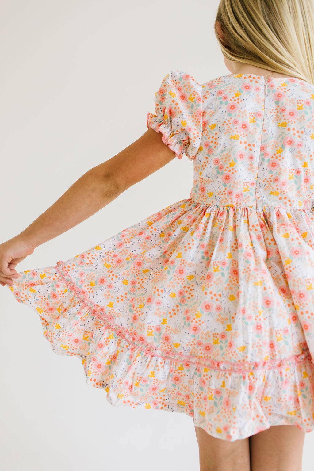 Aura Poplin Dress in Bunny Field