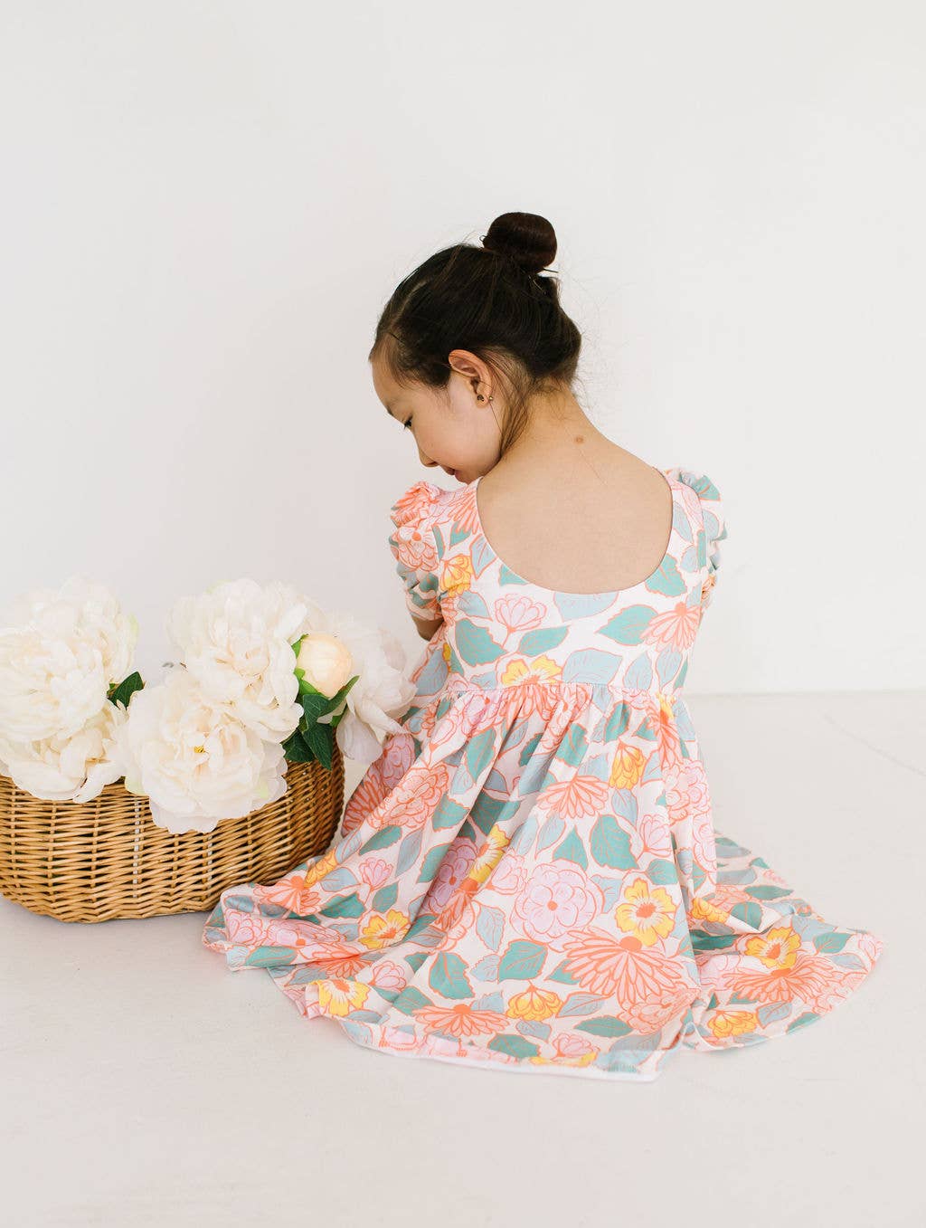 Puff Twirl in Soft Floral | Girls Spring Clothing