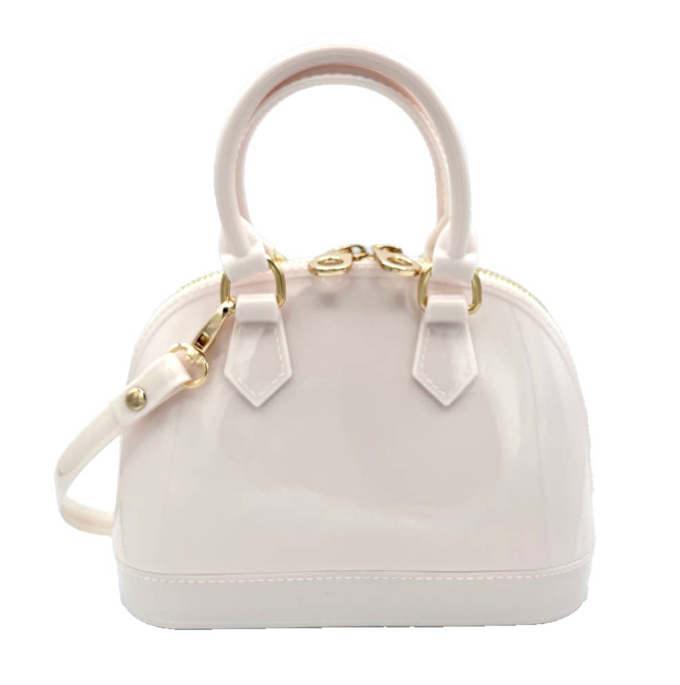 Cate Blush White Jelly Purse: Pearl Edition