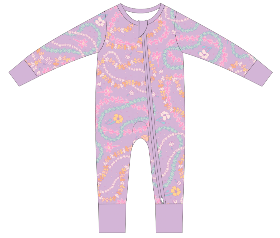 Lei Day Baby Bamboo Coverall