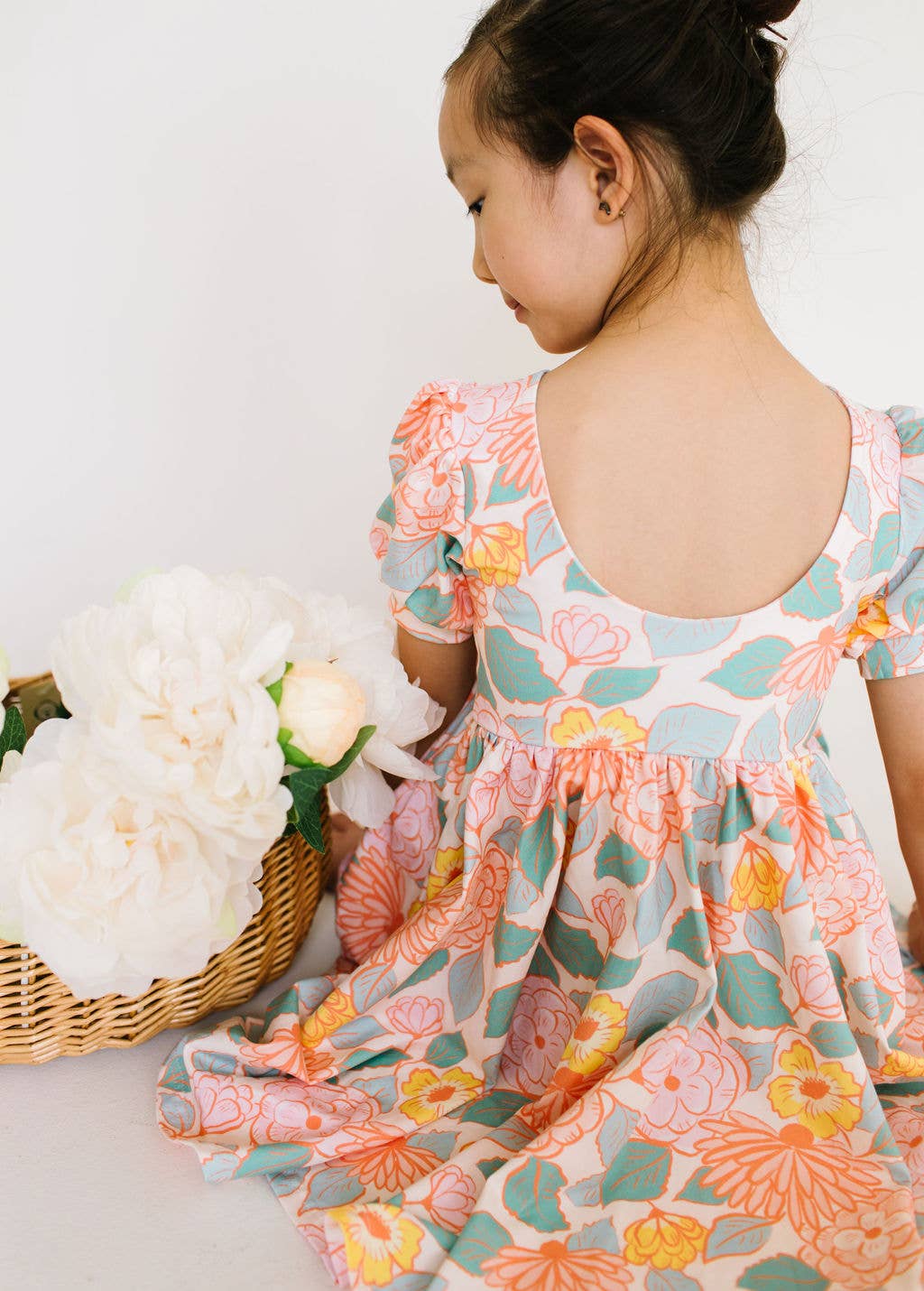 Puff Twirl in Soft Floral | Girls Spring Clothing