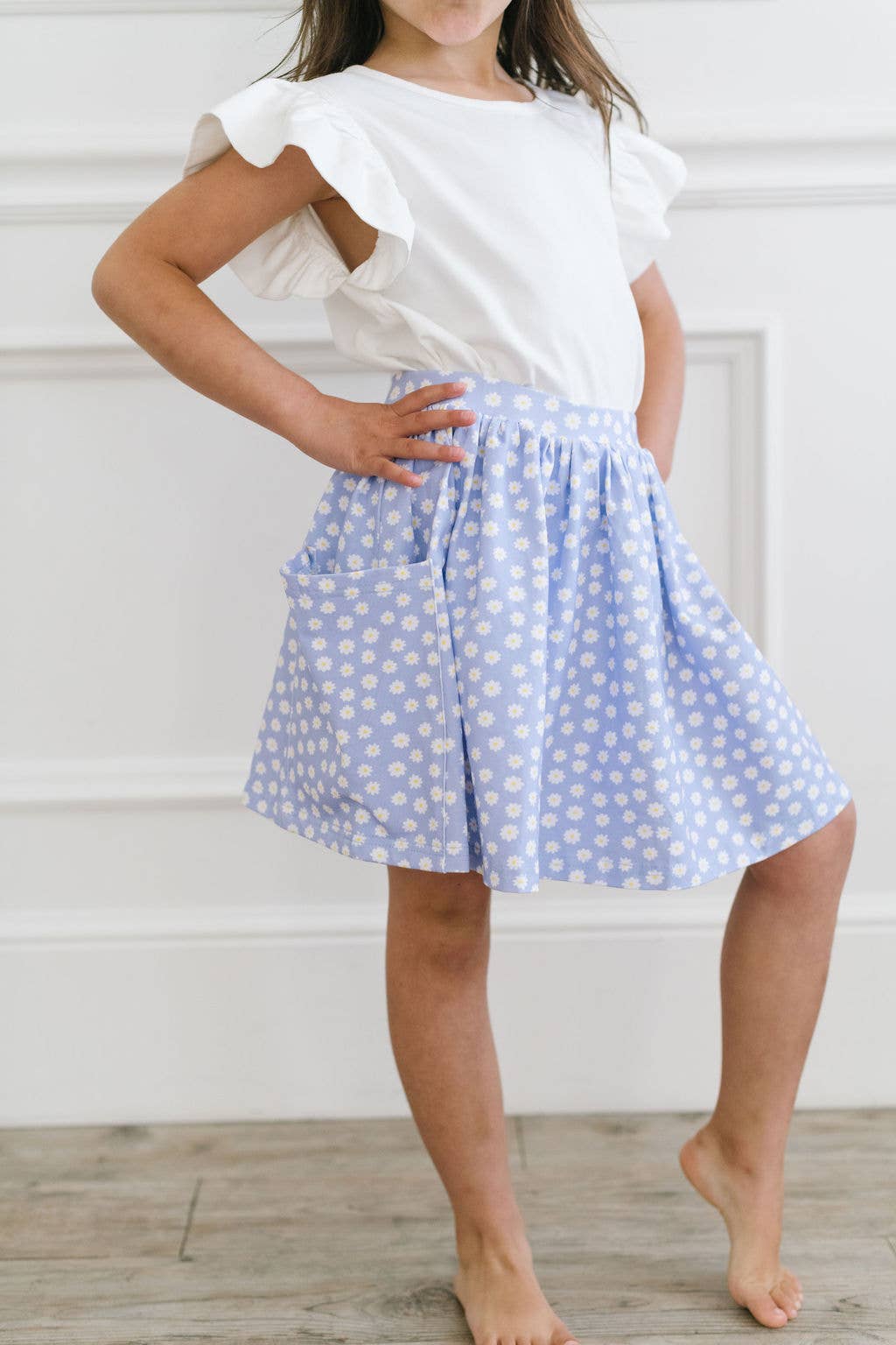 Pocket Skort in Purple Petals