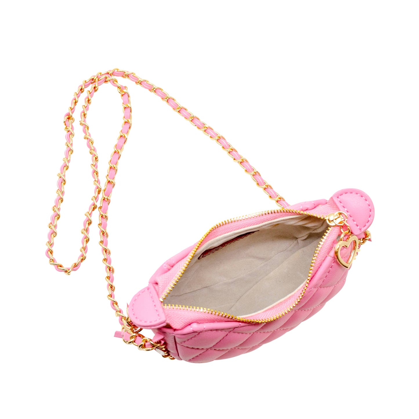 Tiny Quilted Chain Wrapped Hobo Bag