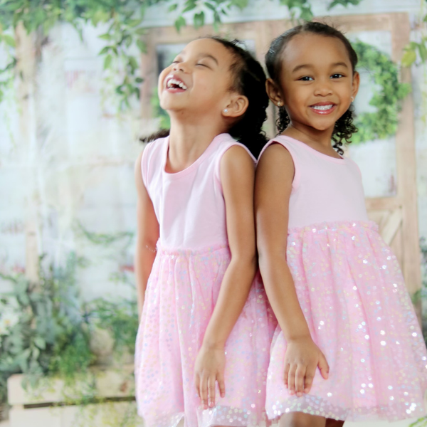 Pink Confetti Flower Tank Dress - Kids Spring Dress