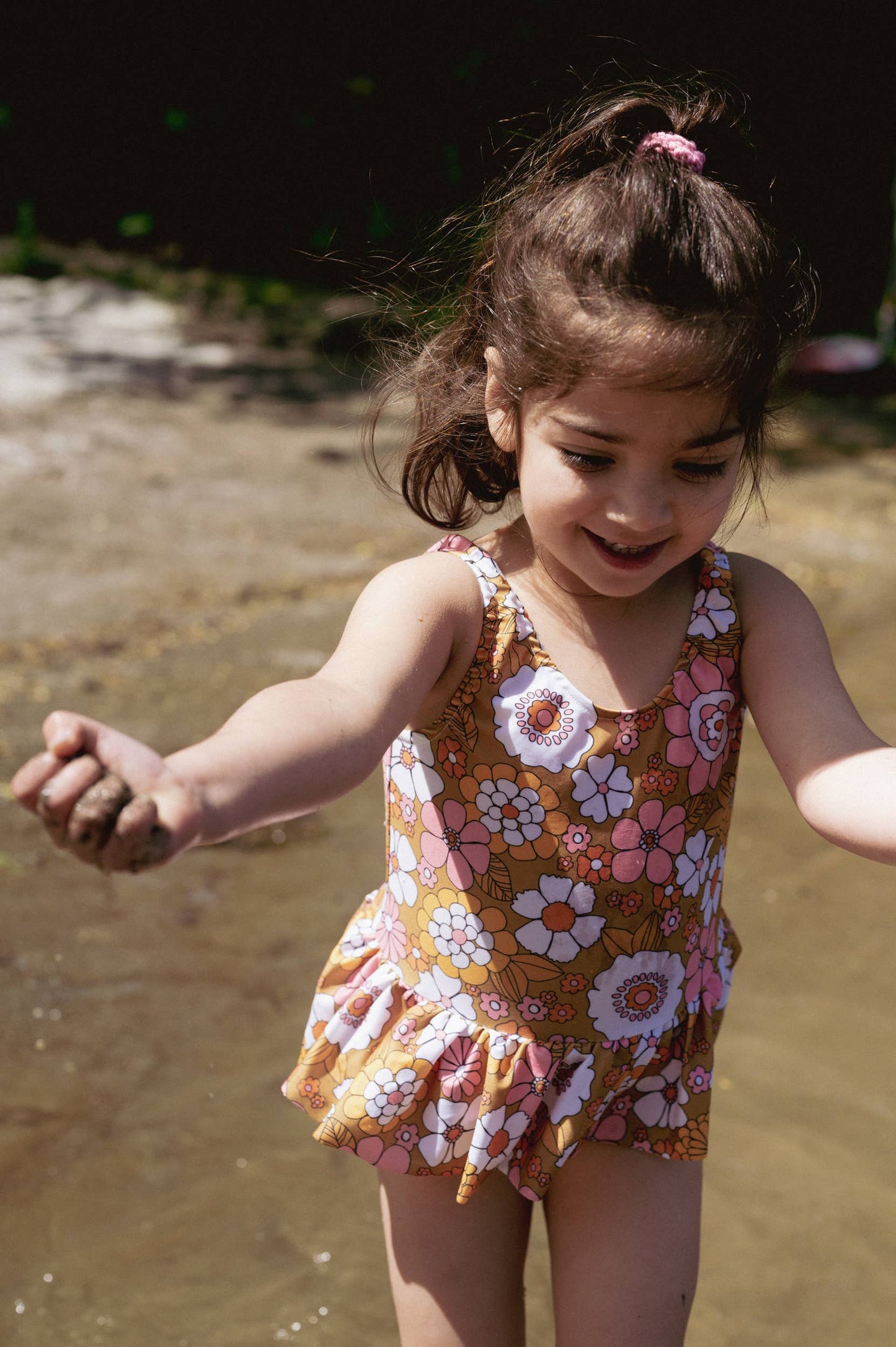 Boho Flower Power One Piece Swimsuit for Baby, Toddler and G