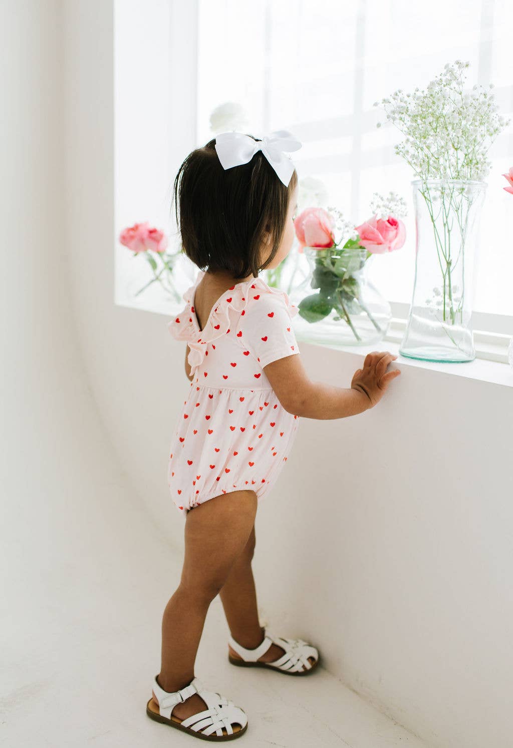 Harlow Romper in Sweetheart | Baby Bubble