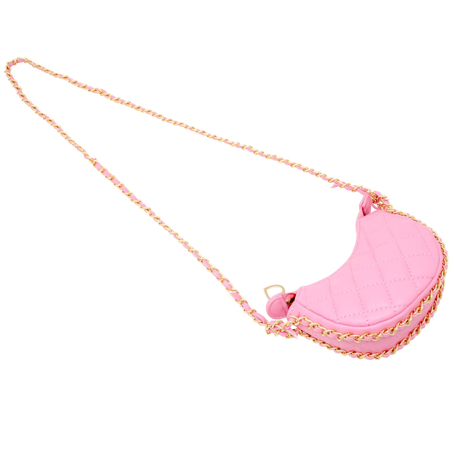 Tiny Quilted Chain Wrapped Hobo Bag