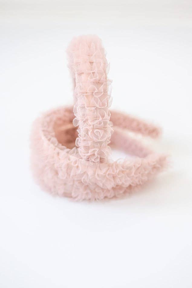 Ruffle Tulle Headband - Blushing Belle