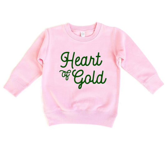 Heart of Gold | Girls St. Patrick's Day Sweatshirt