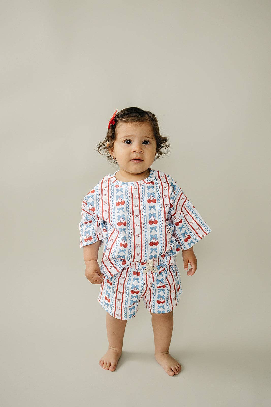 4th of July Shorts Set | Cherries & Stripes