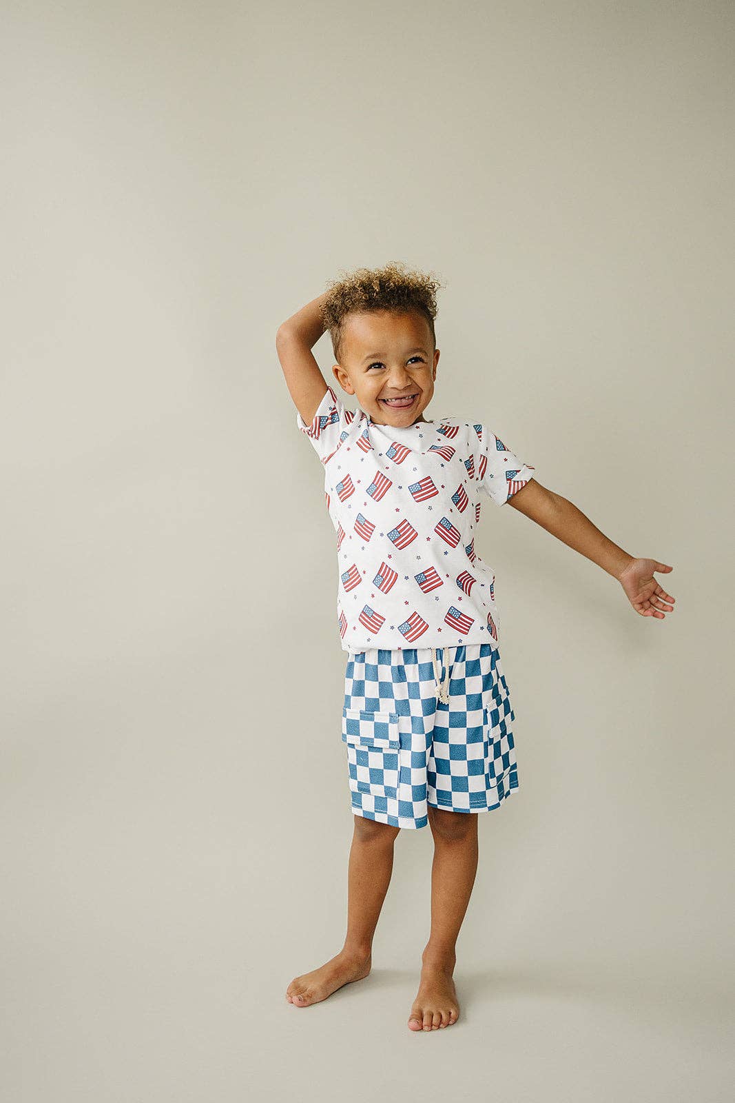 Fourth of July Cargo Shorts Set | Patriotic Vibes