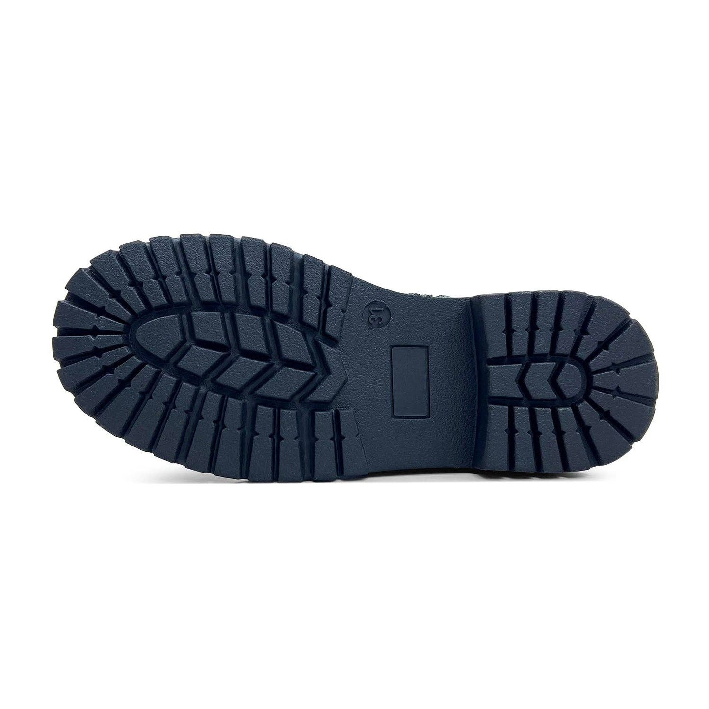 Miss Christie Combat Boot in Black Glitter - Kids