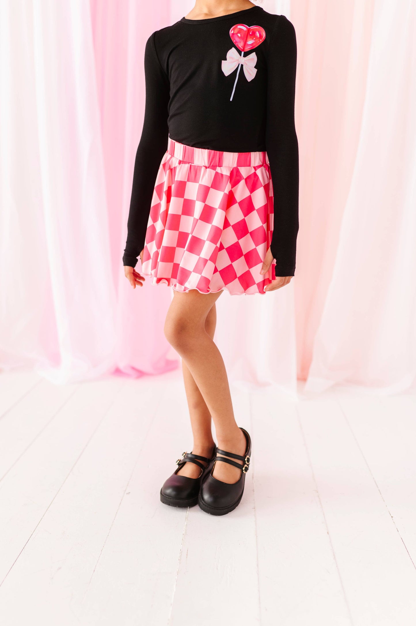 Pink Checkered skort