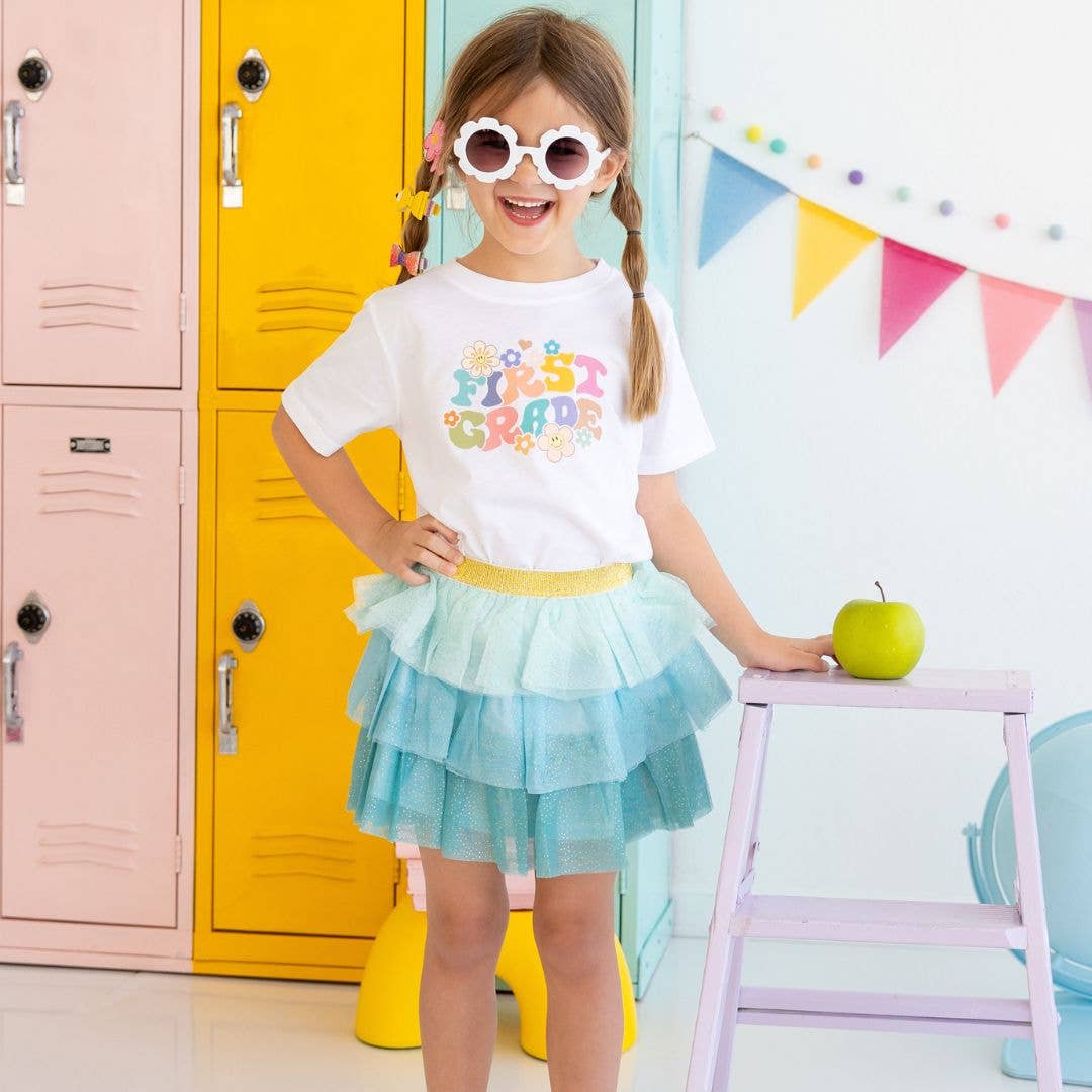 First Grade Retro Short Sleeve T-Shirt - Back To School