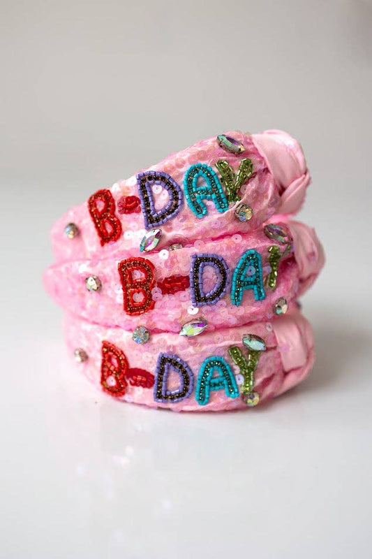Beaded Headband - Birthday Girl
