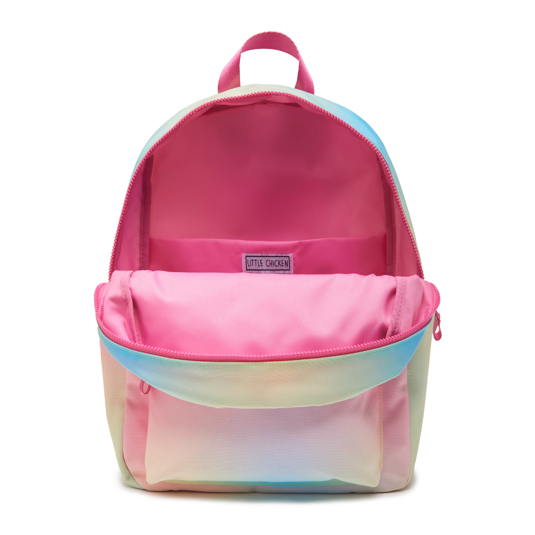 Rainbow Kids Backpack with Patches, Girls Back to School