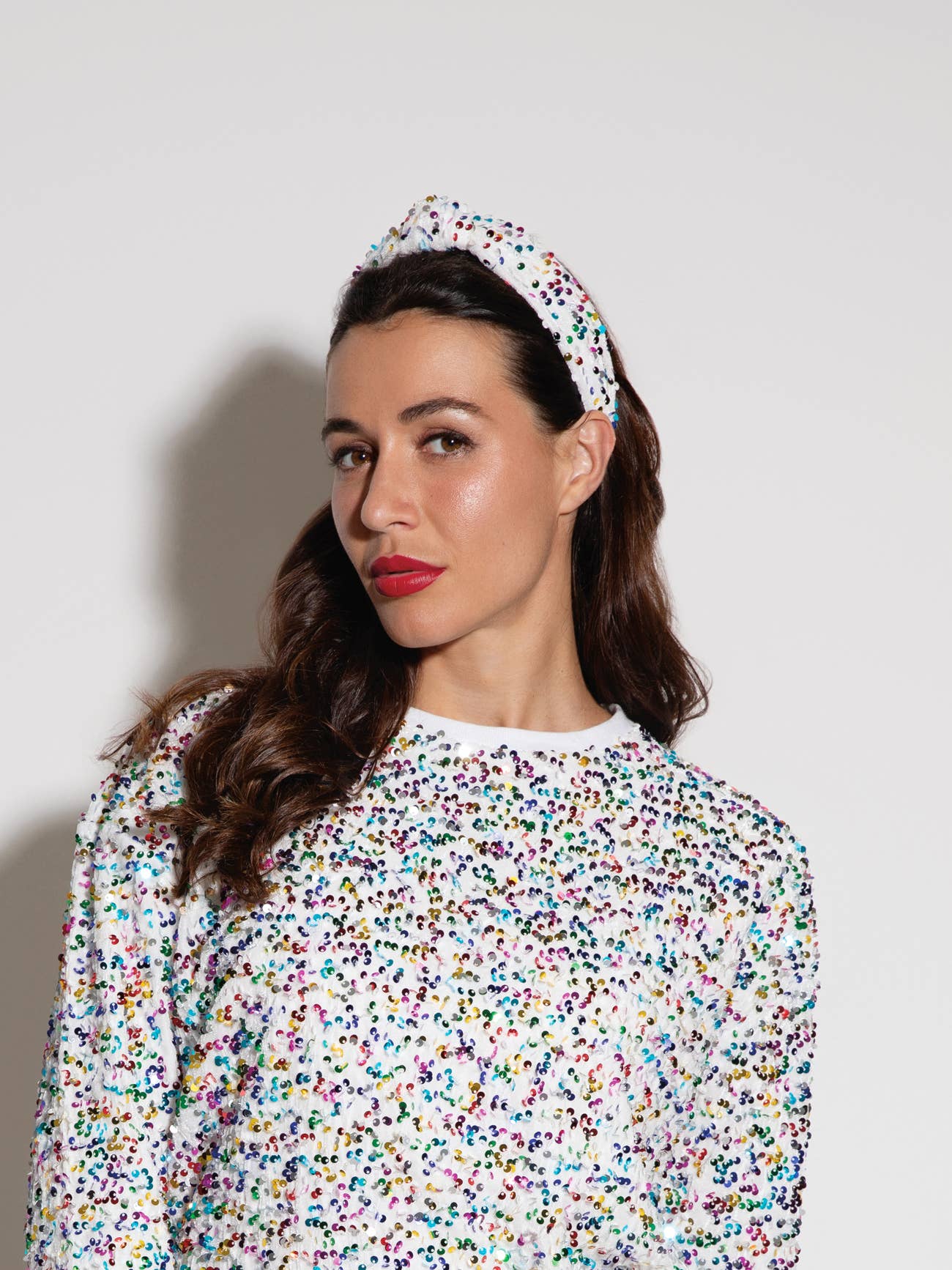 KNOTTED SEQUINS HEADBAND