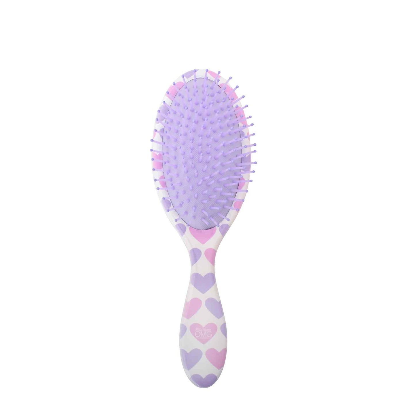 Glam Heart Print Round Hair Brush