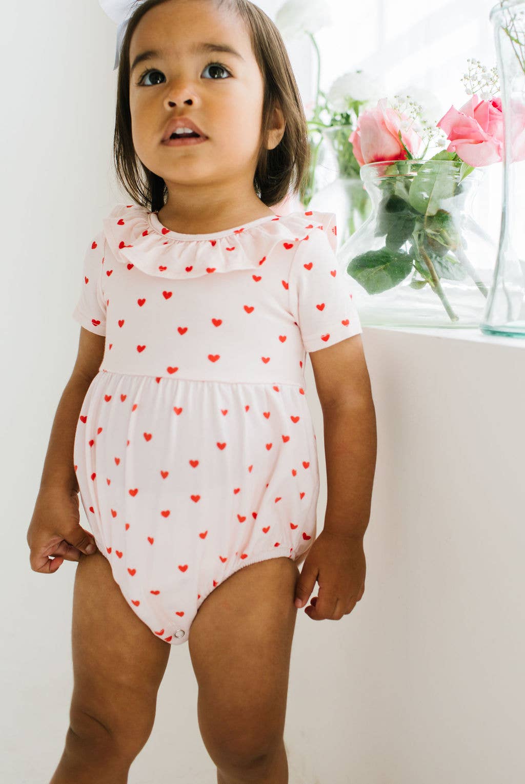 Harlow Romper in Sweetheart | Baby Bubble