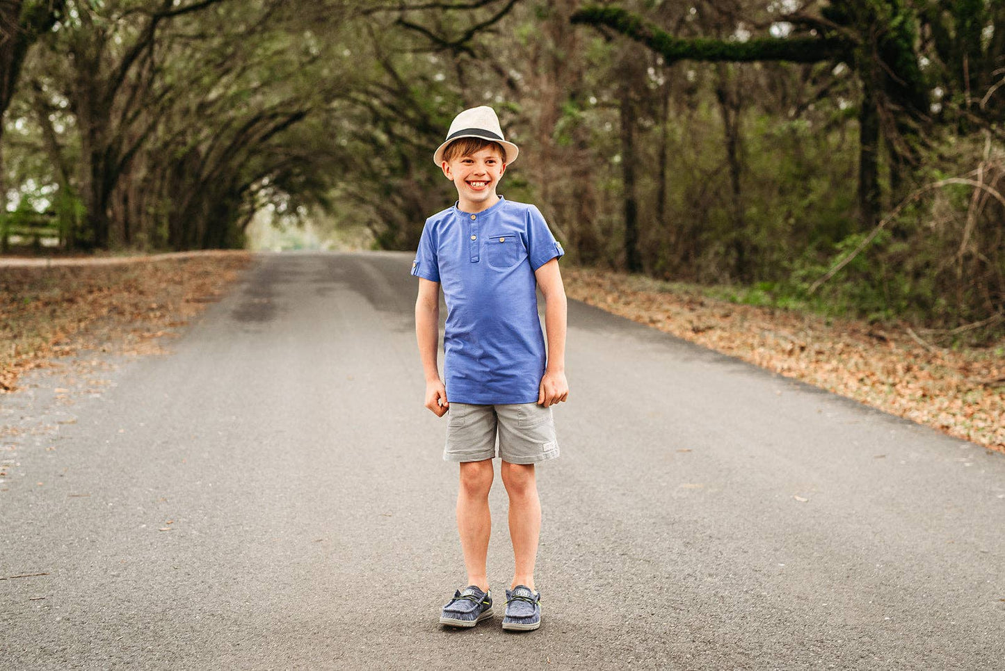 Boys Bright Blue Short Sleeve Tee, sensory friendly